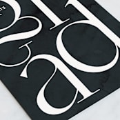"Chic Letters" - Single Greeting Cards in Smoke by Jessica Williams - Close-Up
