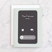 "Future Calling" - Single Greeting Cards in Mint by Alexandra Cohn - Front