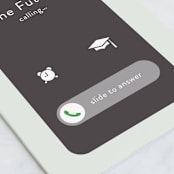 "Future Calling" - Single Greeting Cards in Mint by Alexandra Cohn - Close-Up
