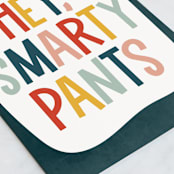 "Hey Smarty" - Single Greeting Cards in Frost by Jessica Williams - Close-Up