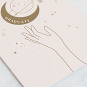 "Shoot for the stars" - Single Greeting Cards in Cream by Claudia Orengo - Close-Up