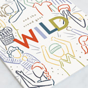"The Crowd Goes Wild" - Single Greeting Cards in Marshmallow by Shiny Penny Studio - Close-Up