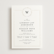 "Little Wreath" - Gloss-Press® Wedding Invitations in Pearl by Phrosné Barwood - Front