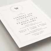 "Little Wreath" - Gloss-Press® Wedding Invitations in Pearl by Phrosné Barwood - Close-Up