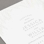 "Botanical Filigree" - Gloss-Press® Wedding Invitations in Sand by Phrosné Barwood - Close-Up