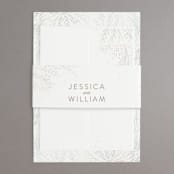 "Botanical Filigree" - Gloss-Press® Wedding Invitations in Sand by Phrosné Barwood - Assembled
