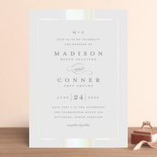 "Refined style" - Gloss-Press® Wedding Invitations in Pearl by Stacey Meacham - Front