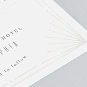 "Art Deco Border" - Gloss-Press® Wedding Invitations in Crystal by Hooray Creative - Close-Up