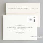 "Art Deco Border" - Gloss-Press® Wedding Invitations in Crystal by Hooray Creative - FREE Recipient Addressing