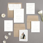 "Starry Sky" - Gloss-Press® Wedding Invitations in Iridescent by Phrosné Barwood - Invitation Suite