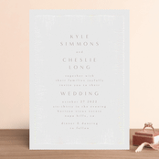 "Dazzling" - Gloss-Press® Wedding Invitations in Opal by Phrosné Barwood - Front