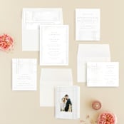 "Dazzling" - Gloss-Press® Wedding Invitations in Opal by Phrosné Barwood - Invitation Suite