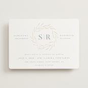 "Chic Wreath" - Gloss-Press® Wedding Invitations in Cloud by Kelly Schmidt - Front