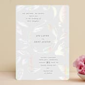 "Halcyon" - Gloss-Press® Wedding Invitations in Snow by Leah Bisch - Front