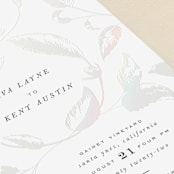 "Halcyon" - Gloss-Press® Wedding Invitations in Snow by Leah Bisch - Close-Up