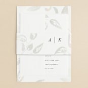 "Halcyon" - Gloss-Press® Wedding Invitations in Snow by Leah Bisch - Assembled