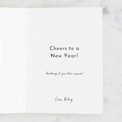 "New Year Bubbles" - Single Greeting Cards in Rouge by Jan Shepherd - Customizable Interior Example