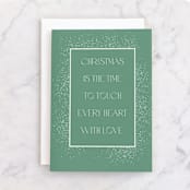 "Christmas is the time for love" - Single Greeting Cards in Cypress by Benita Crandall - Front