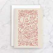 "Season" - Single Greeting Cards in Cream by Genna Blackburn - Front