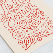 "Season" - Single Greeting Cards in Cream by Genna Blackburn - Close-Up