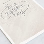 "Long Distance Hug" - Single Greeting Cards in Latte by Carolyn Kach - Close-Up