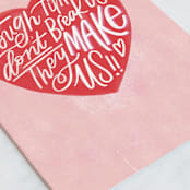 "Tough Times" - Single Greeting Cards in Cherry Blossom by Carrie ONeal - Close-Up