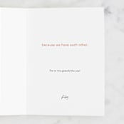 "We'll Get Through This" - Single Greeting Cards in Peach by Kristen Magee - Customizable Interior Example