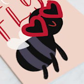 "So Fly" - Single Greeting Cards in Bubblegum by Leah Bisch - Close-Up