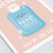 "Hands Down" - Single Greeting Cards in Blush by Susan Asbill - Close-Up