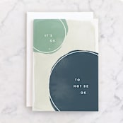 "Not Ok" - Single Greeting Cards in Ocean by Robert and Stella - Front