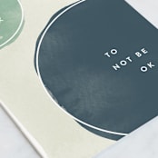 "Not Ok" - Single Greeting Cards in Ocean by Robert and Stella - Close-Up