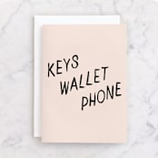 "A Helpful Reminder" - Single Greeting Cards in Blush by Annie Clark - Front