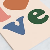"fab love" - Single Greeting Cards in Peach by Jennifer Lew - Close-Up