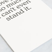 "can't stand it" - Single Greeting Cards in Graphite by JoAnn Jinks - Close-Up