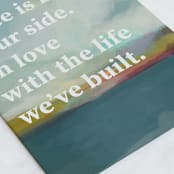 "By Your Side" - Single Greeting Cards in Ocean by Teja D - Close-Up