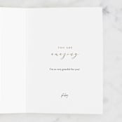 "You are Amazing" - Single Greeting Cards in Mist by AK Graphics - Customizable Interior Example