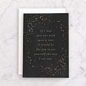 "Just Perfect" - Single Greeting Cards in Coal by AK Graphics - Front