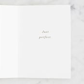 "Just Perfect" - Single Greeting Cards in Coal by AK Graphics - Interior