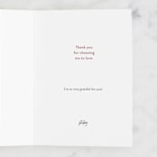 "love lives" - Single Greeting Cards in Poinsettia by Kamala Nahas - Customizable Interior Example