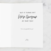 "Pandemic Buddies" - Single Greeting Cards in Salmon by Sara Heilwagen - Customizable Interior Example