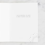 "Friend Like You" - Single Greeting Cards in Navy by Carolyn Kach - Interior