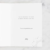 "Friend Like You" - Single Greeting Cards in Navy by Carolyn Kach - Customizable Interior Example