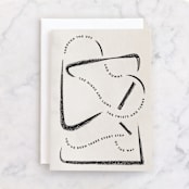 "Ups and Downs" - Single Greeting Cards in Ink by Robert and Stella - Front