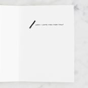 "Ups and Downs" - Single Greeting Cards in Ink by Robert and Stella - Interior