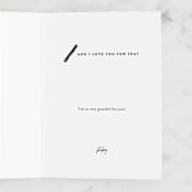 "Ups and Downs" - Single Greeting Cards in Ink by Robert and Stella - Customizable Interior Example