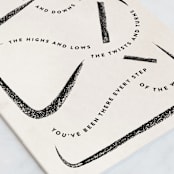 "Ups and Downs" - Single Greeting Cards in Ink by Robert and Stella - Close-Up