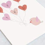 "Love Balloons" - Single Greeting Cards in Powder by Kanika Mathur - Close-Up