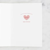 "Conversation Hearts" - Single Greeting Cards in Blush by Olivia Goree - Interior