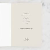 "You Mean the World" - Single Greeting Cards in Honeysuckle Vine by Gwen Bedat - Customizable Interior Example