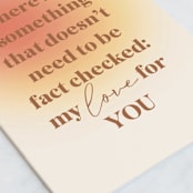 "fact check" - Single Greeting Cards in Dusk by Maja Cunningham - Close-Up